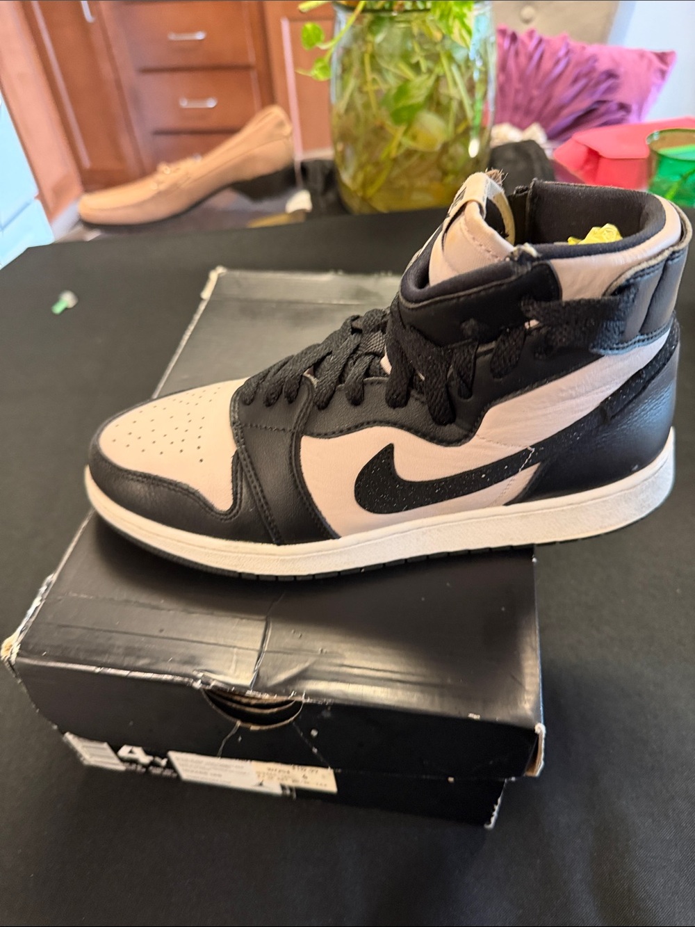 Nike Air Jordan 1 High Black and Cream